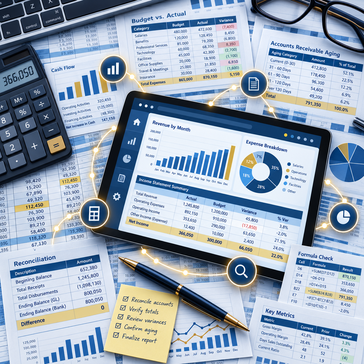 Revenue cycle management dashboard